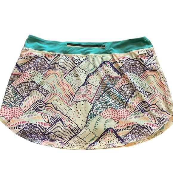 Rabbit Empower Skort Running Skirt Inner Shorts Women Large Mountain Pattern - Picture 7 of 11